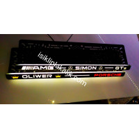 OTOMOBİL ışıklı plakalık SİYAH PİYANO BLACK