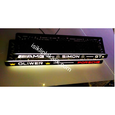 OTOMOBİL ışıklı plakalık SİYAH PİYANO BLACK