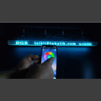 Renkli (RGB) bluetooth kontrol krom görünüm ( ön arka için)
